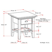 Redmond - Handcrafted End Table - R&R Furniture Gallery (Fountain Valley, CA)