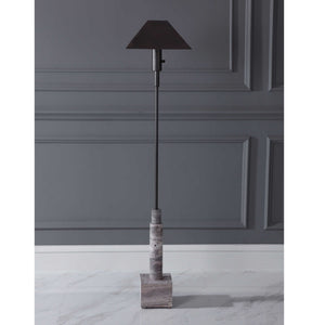 Telescope - Buffet Lamp - Gray Travertine/Bronze