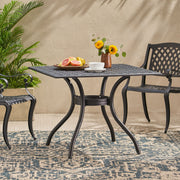 Arch Mesh Dining Table With Lightweight Frame - Black - R&R Furniture Gallery (Fountain Valley, CA)