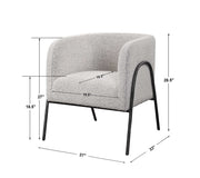 Uttermost Jacobsen accent chair with plush fabric upholstery and sleek wooden legs, stylish and comfortable for living room decor.