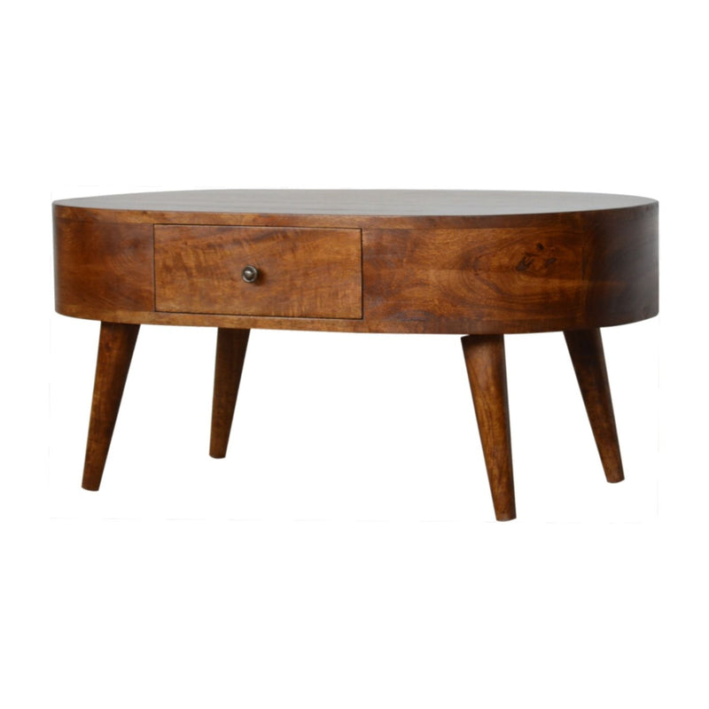 Rounded Wood Table - R&R Furniture Gallery (Fountain Valley, CA)