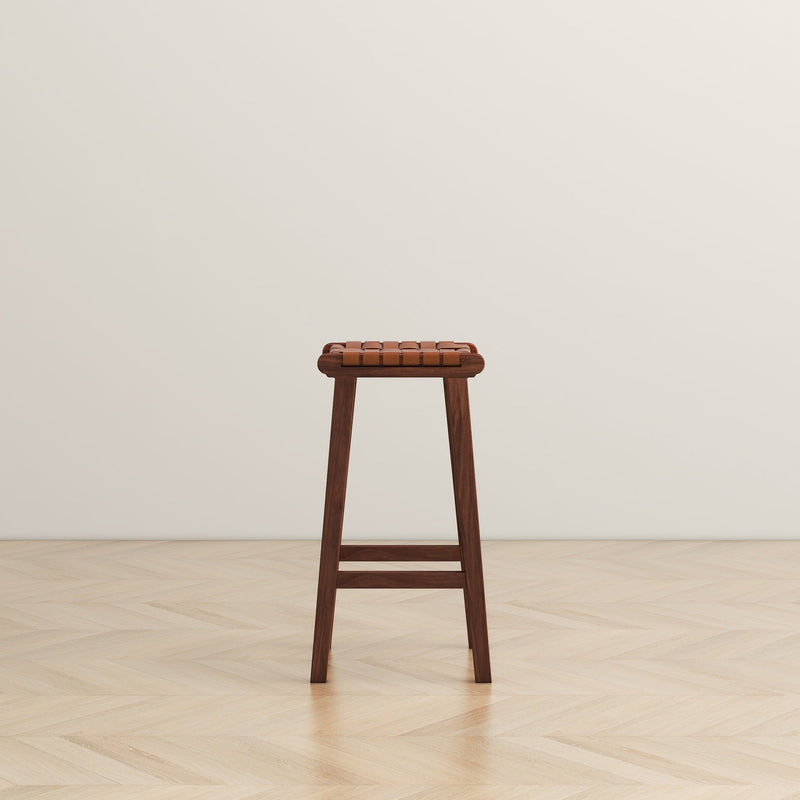 James - Mid-Century Modern Genuine Counter Stool - R&R Furniture Gallery (Fountain Valley, CA)