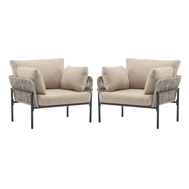 Rope Lounge Chair With Cushions For Modern Spaces - R&R Furniture Gallery (Fountain Valley, CA)