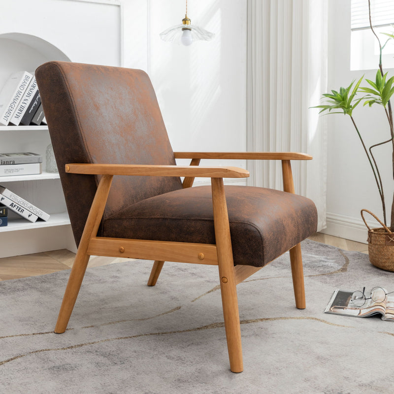 Wide Arm Chair - Light Brown - R&R Furniture Gallery (Fountain Valley, CA)