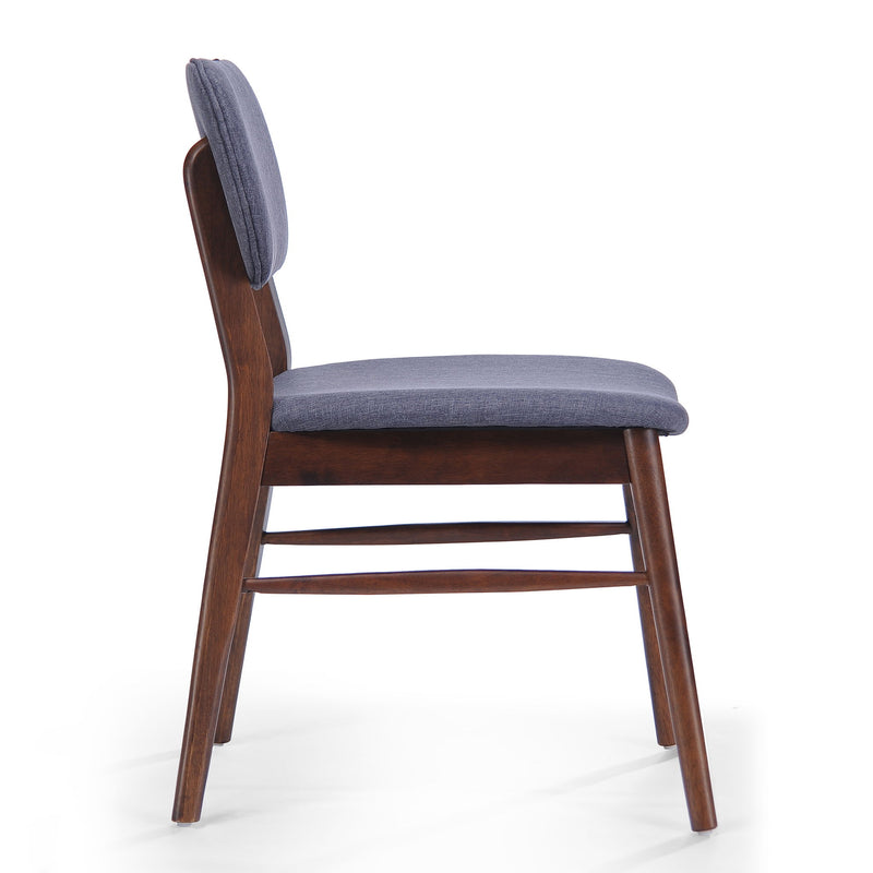 Set of two upholstered Noble House comfort dining chairs with padded seats and high backs in a modern design.