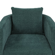 Sutton - Swivel Barrel Chair - Peacock - R&R Furniture Gallery (Fountain Valley, CA)