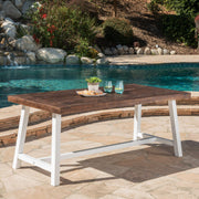 Outdoor Sandblast Finish Acacia Wood Dining Table - R&R Furniture Gallery (Fountain Valley, CA)