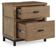 Tomtyn - Two Drawer Night Stand - Light Brown - R&R Furniture Gallery (Fountain Valley, CA)