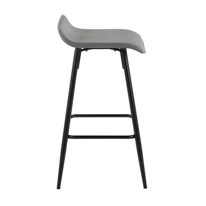 Set of two Lumi Source Ale contemporary fixed height counter stools with sleek modern design and metal legs.