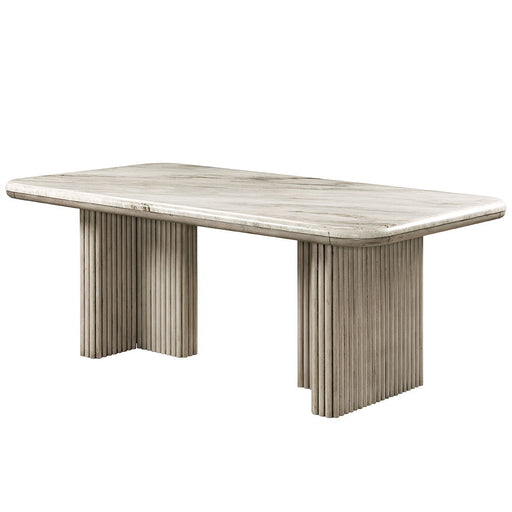 Charity - Dining Table - Natural Marble Top & Gray Oak - R&R Furniture Gallery (Fountain Valley, CA)