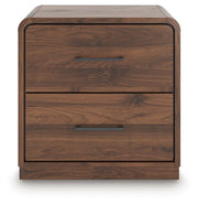 Fortlorn - Two Drawer Night Stand - Walnut Brown - R&R Furniture Gallery (Fountain Valley, CA)
