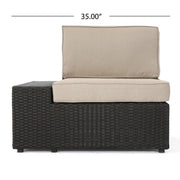 Santa Cruz - 8 Piece Outdoor Sectional Set - Dark Brown - R&R Furniture Gallery (Fountain Valley, CA)