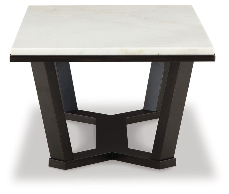 Fostead - Rectangular Cocktail Table - White / Espresso - R&R Furniture Gallery (Fountain Valley, CA)
