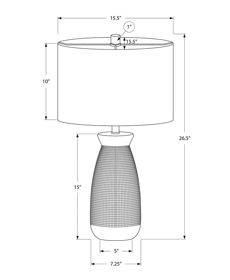 Lighting, Table Lamp, Ceramic, Contemporary - Gray - R&R Furniture Gallery (Fountain Valley, CA)