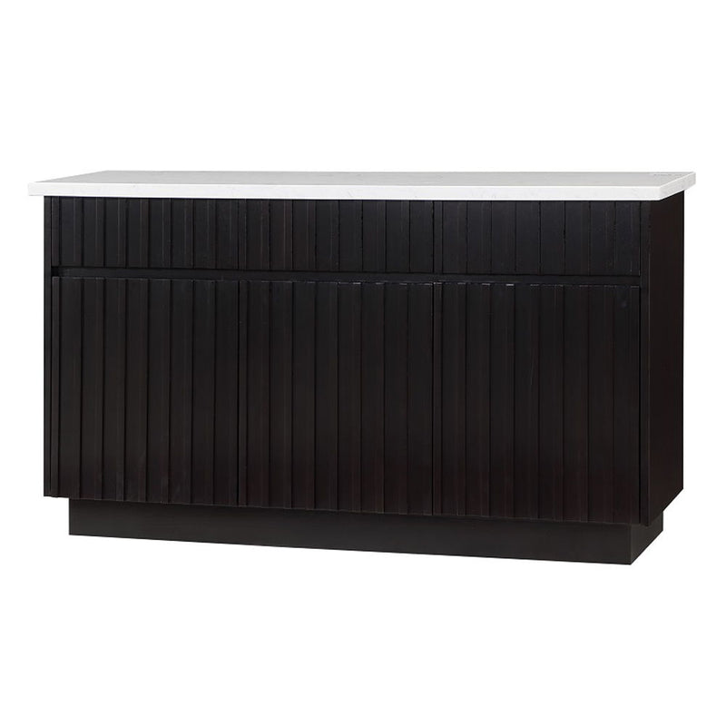 Jaramillo - Server - Engineering Marble Top & Black - R&R Furniture Gallery (Fountain Valley, CA)