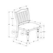 Dining Chair, Upholstered, Side, Transitional (Set of 2) - Gray - R&R Furniture Gallery (Fountain Valley, CA)