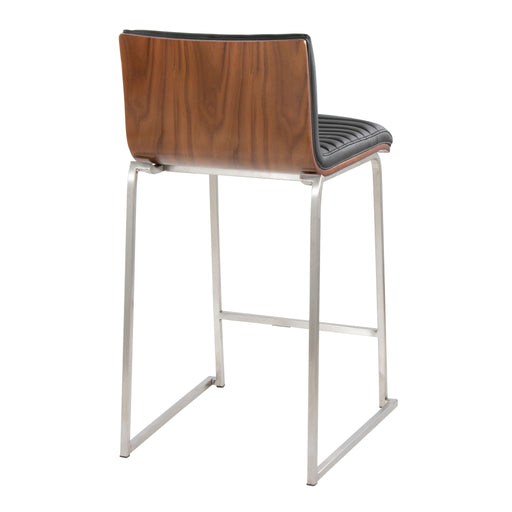 Set of two Lumi Source Mason Mara contemporary fixed height counter stools with sleek design and modern finish.