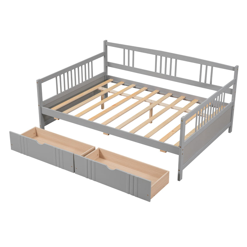 Modern DreamHaus multifunctional daybed with built-in storage drawers and sleek design, ideal as a versatile bedroom centerpiece.