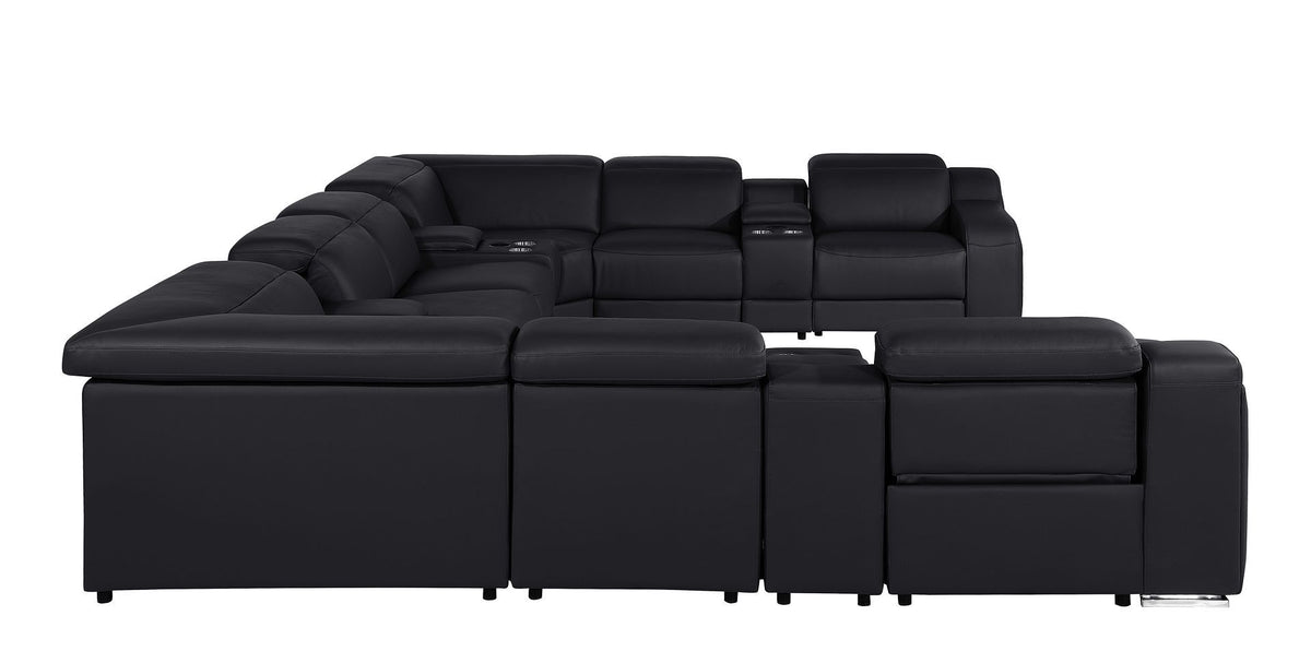 1116 - 12-Piece U-Shaped Sectional Sofa In With 4 Power Recliners & Power Headrests