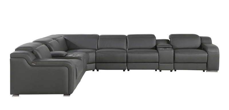 1116 - Power Reclining Italian Leather Sectional - R&R Furniture Gallery (Fountain Valley, CA)