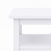 Handcrafted Warm Shaker coffee table by Simpli-Home with a smooth wooden surface and classic shaker design.