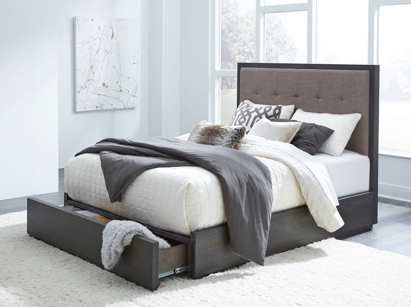 Oxford California-King Storage Bed in Dolphin