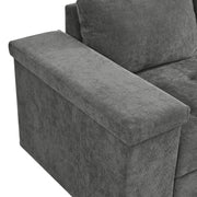 L Shaped Couch With Pull Out Bed And Storage Sectional Sleeper Sofa With Hidden Storage, Wide Armrest With Storage, For Living Room, Apartment, Bedroom, Office - R&R Furniture Gallery (Fountain Valley, CA)