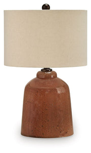 Aaleahya - Glass Table Lamp - Rust - R&R Furniture Gallery (Fountain Valley, CA)