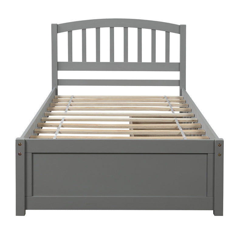 Platform Storage Bed Wood Bed Frame With Two Drawers And Headboard - R&R Furniture Gallery (Fountain Valley, CA)