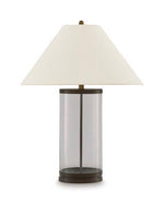 Junrow - Glass Table Lamp - Clear / Brown