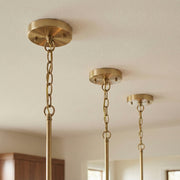 Vista - Single Pendant Chain Hanging Light - Clear / Gold - R&R Furniture Gallery (Fountain Valley, CA)