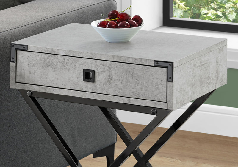 Accent Side Table, Storage Drawer, Stylish Design Contemporary & Modern - R&R Furniture Gallery (Fountain Valley, CA)