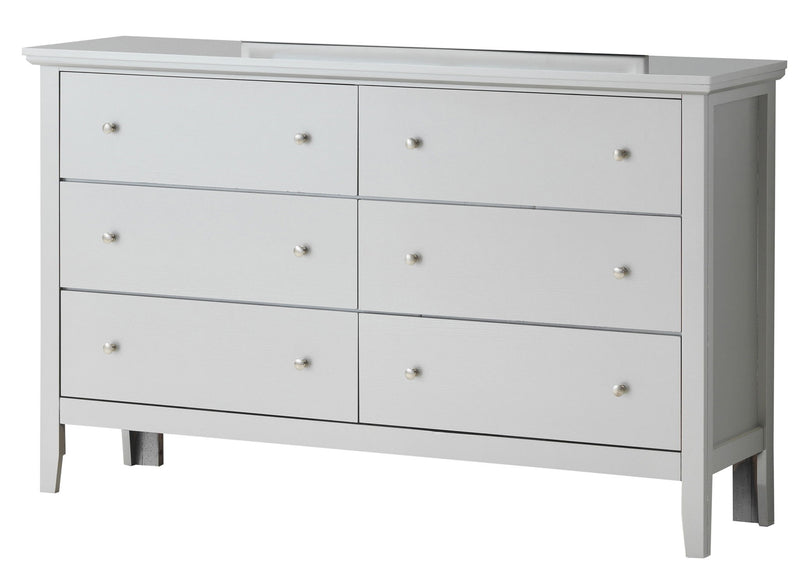 Glory Furniture Primo dresser with multiple drawers and sleek wood finish, ideal for bedroom storage.