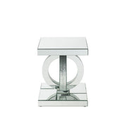 Ornat - End Table - Mirrored & Faux Square Diamonds - R&R Furniture Gallery (Fountain Valley, CA)