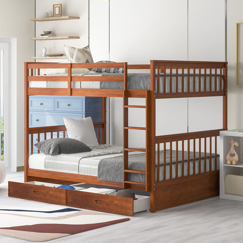 Bunk Bed With Ladders And 2 Storage Drawers - R&R Furniture Gallery (Fountain Valley, CA)