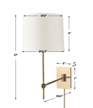 Swing Time - 1 Light Sconce - Antique Brass