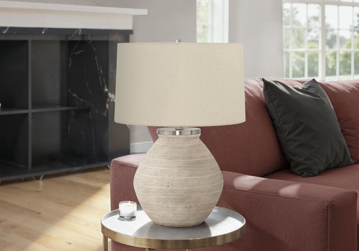 Lighting, Table Lamp, Concrete, Resin, Contemporary - Cream - R&R Furniture Gallery (Fountain Valley, CA)