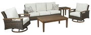 Paradise Trail - Sofa with Cushion - Medium Brown - R&R Furniture Gallery (Fountain Valley, CA)