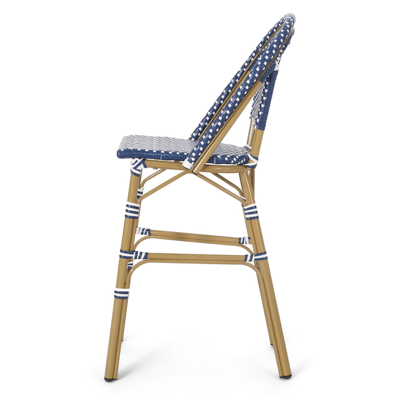 Outdoor Pe Rattan French Barstool Set - R&R Furniture Gallery (Fountain Valley, CA)
