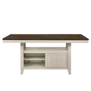 Tasnim - Counter Dining Table - Oak & Antique White - R&R Furniture Gallery (Fountain Valley, CA)