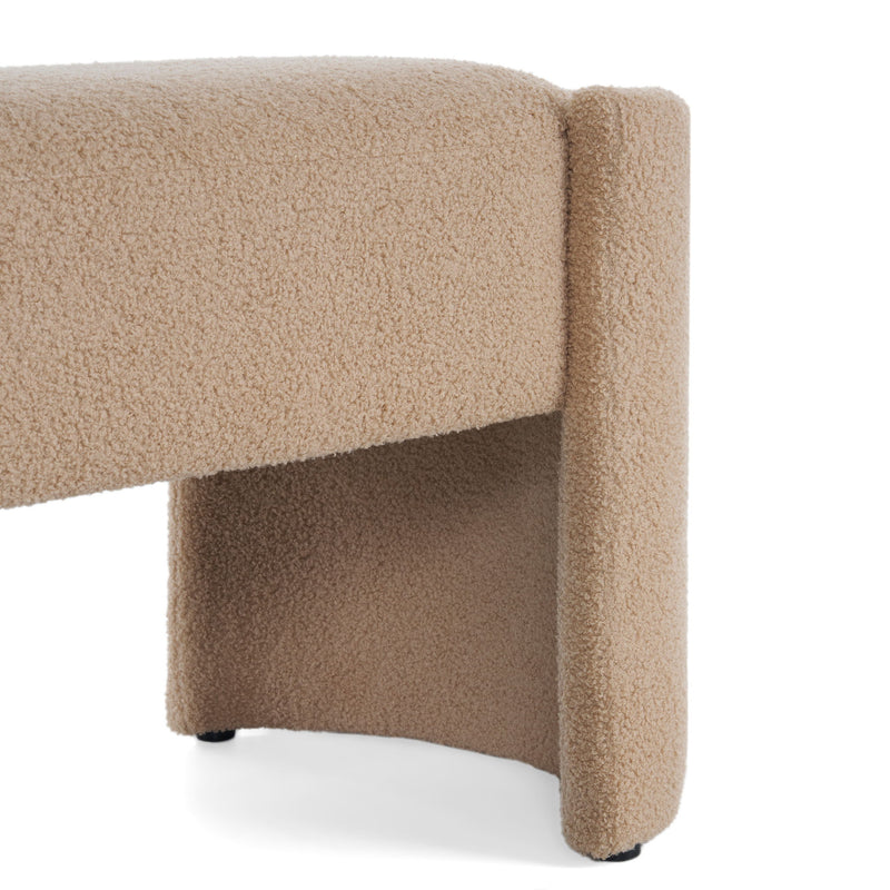 Simple Long Ottoman Bench - Light Camel - R&R Furniture Gallery (Fountain Valley, CA)
