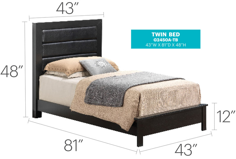 Transitional Modern Design Bed - R&R Furniture Gallery (Fountain Valley, CA)