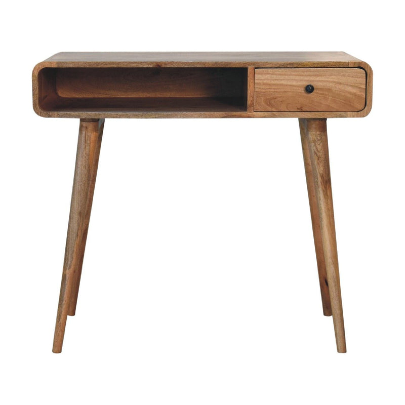 Curved Writing Desk - Oak - R&R Furniture Gallery (Fountain Valley, CA)