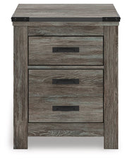 Frandern - Two Drawer Night Stand - Gray - R&R Furniture Gallery (Fountain Valley, CA)