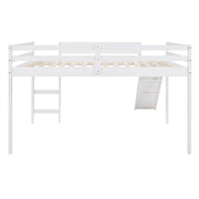 Full Loft Bed With Slide, Multifunctional Design - White - R&R Furniture Gallery (Fountain Valley, CA)