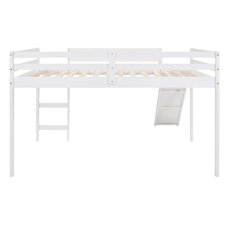 Full Loft Bed With Slide, Multifunctional Design - White - R&R Furniture Gallery (Fountain Valley, CA)