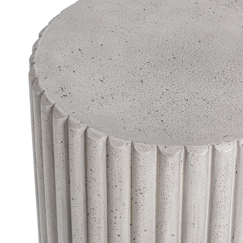Givens - Outdoor Accent Table - Light Gray - R&R Furniture Gallery (Fountain Valley, CA)