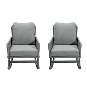 Contemporary Minimalist Wicker Rocking Chair With Soft Cushions And Durable Wooden Frame - R&R Furniture Gallery (Fountain Valley, CA)