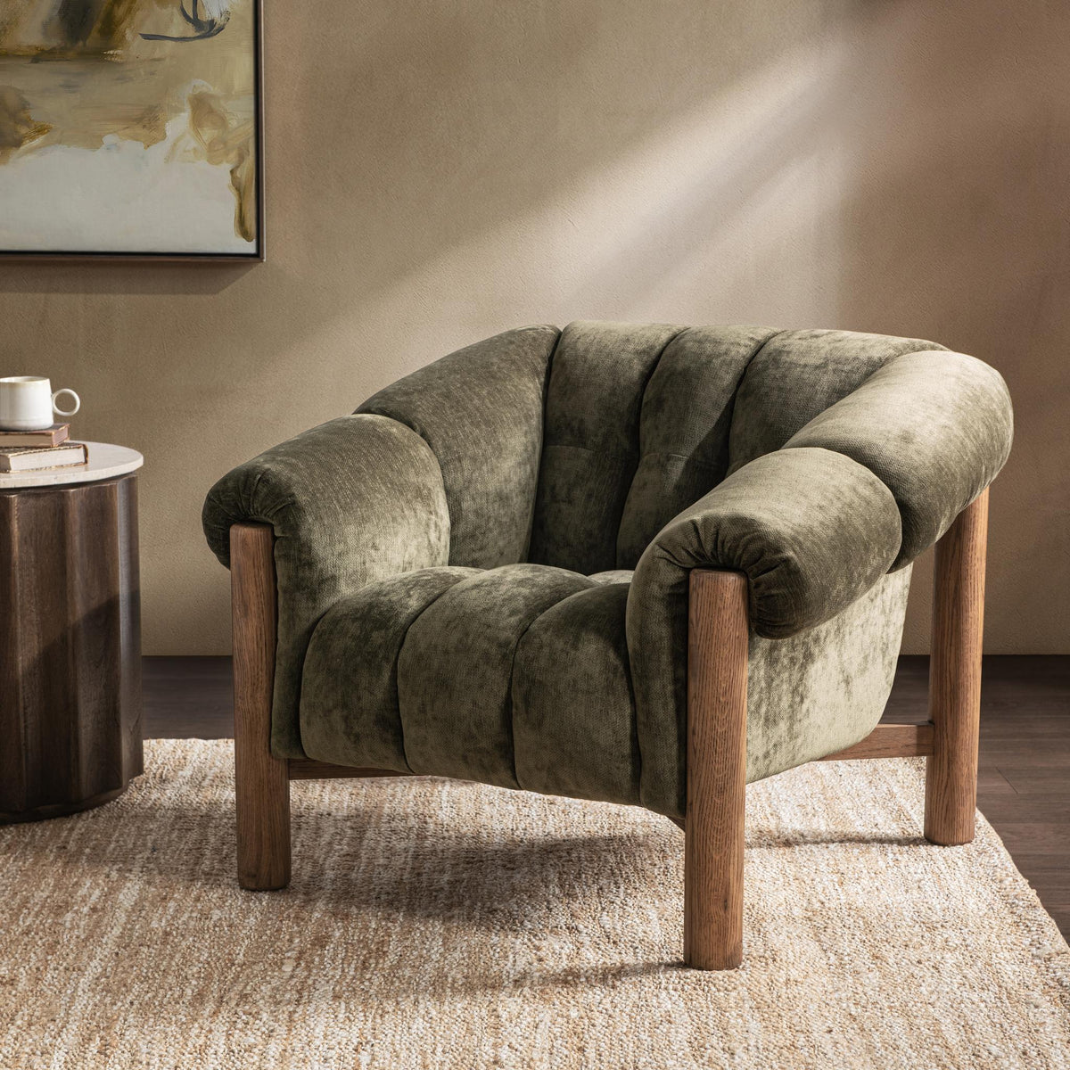Sansa - Accent Chair - Olive Green - R&R Furniture Gallery (Fountain Valley, CA)