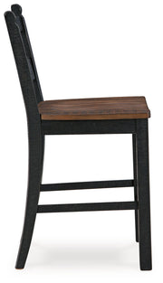 Valebeck - Barstool (Set of 2) - Black / Brown - R&R Furniture Gallery (Fountain Valley, CA)